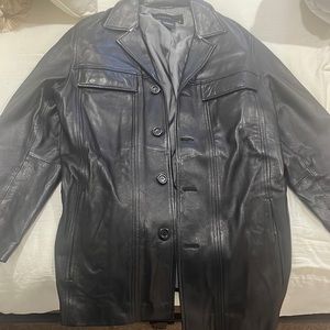 Leather coat